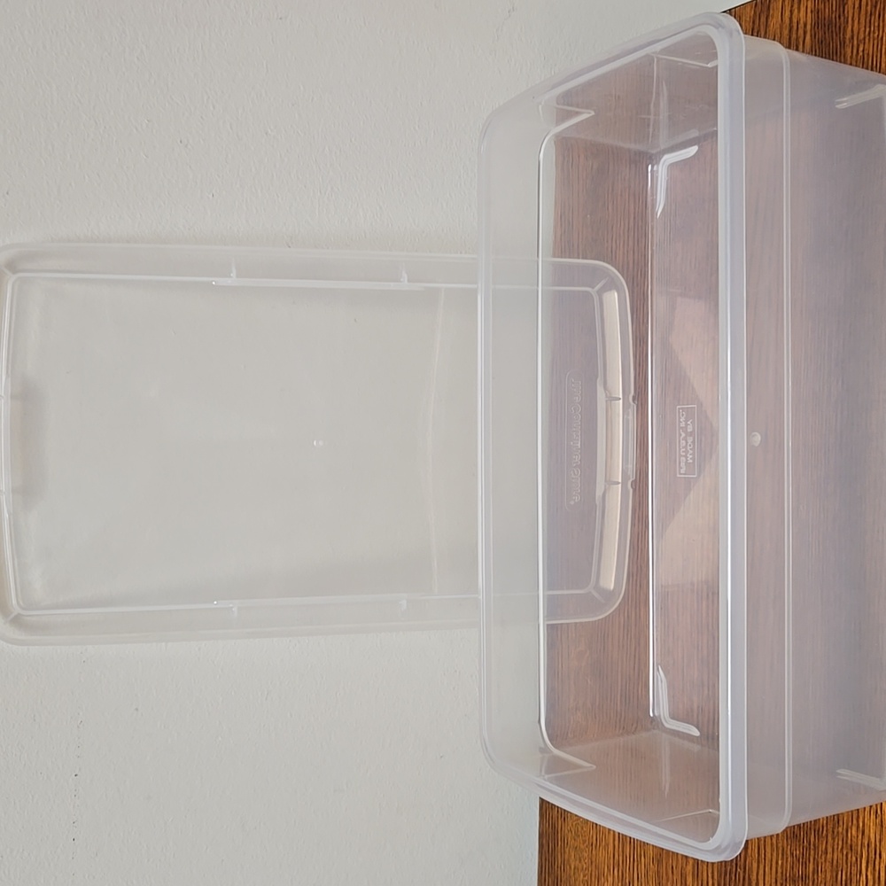 THE CONTAINER STORE Clear Plastic Storage Boxes - 2 - Picture 2 of 8